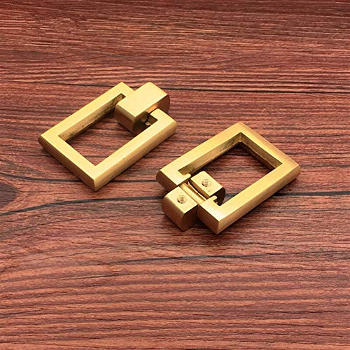 Zxxin-Griffe, Massivem Messing Griffe Ring, Cabinet Pulls, Küchenhandgriffe, Schrankgriffe, Schubladengriffe, Schrank Pulls, Möbelknöpfe, Möbelkomponente (Color : SG) von Pilang