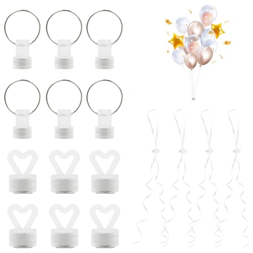 Pilikoll 12 Stück Luftballons Gewichte Magnetisch mit 50 Stück Schnur Ballongewicht für Helium Luftballon Beschwerer Kunststoff Set Helium Ballongewichte Kegel für Party Dekoration,Hochzeit,Geburtstag von Pilikoll