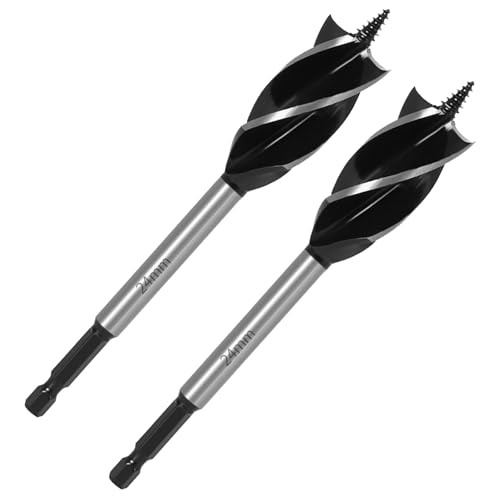Pilikoll 2 Stück 24mm x 165mm Schneckenbohrer Selbstvorschub mit 1/4 Zoll Sechskantschaft Professional Schlangenbohrer Holzbohrer Holzbearbeitungsbohrer für Hartholz, Weichholz, Kunststoff Pilikoll 2 Stück 24mm x 165mm Schneckenbohrer Selbstvorschub mit 1/4 Zoll Sechskantschaft Professional Schlangenbohrer Holzbohrer Holzbearbeitungsbohrer für Hartholz, Weichholz, Kunststoff von Pilikoll