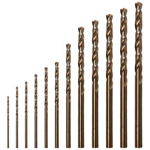 Pilikoll 24 Stück M35 HSS Cobalt Bohrer Set mit Spiralbohrer 0.5mm-4.0mm M35 Cobalt Bohrer Bit Set M35 Edelstahlbohrer Kobalt Bohrer Set für Aluminium, Gusseisen, Kupfer, Metall, Edelstahl von Pilikoll