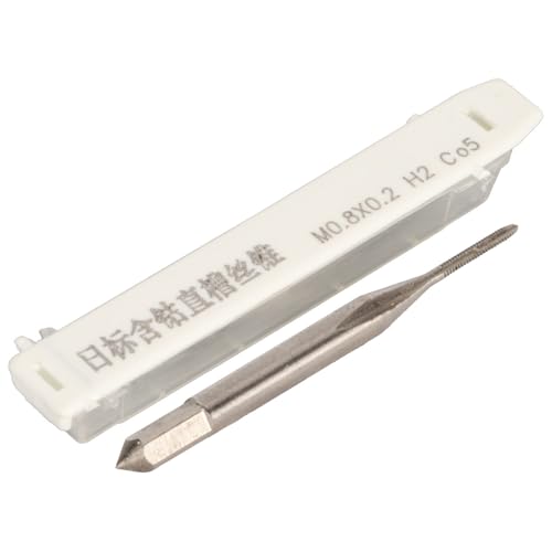 0,8 mm metrischer Tap M0.8 Mikrometrik Gerade Slot Grobgewinde Tap Stahl Mini Schraubenbohrmaschine für Uhr Reparatur von Pilipane