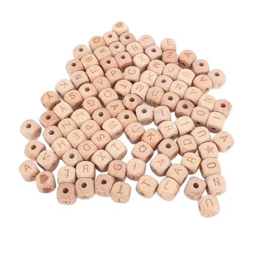 100pcs Alphabet Holzperlen Quadrathölzerne Perlen Würfel Holzperlen für Schmuckherstellung und DIY -Handwerk 12mm Buchenholz Buchstabenperlen mit großem Loch 100pcs Alphabet Holzperlen Quadrathölzerne Perlen Würfel Holzperlen für Schmuckherstellung und DIY -Handwerk 12mm Buchenholz Buchstabenperlen mit großem Loch von Pilipane