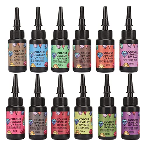 12pcs UV -Harz verschiedene Farben Schnelles Härten lebhafte Farbe weit verbreitete UV -Epoxidharz für DIY -Schmuckherstellung 12pcs UV -Harz verschiedene Farben Schnelles Härten lebhafte Farbe weit verbreitete UV -Epoxidharz für DIY -Schmuckherstellung von Pilipane