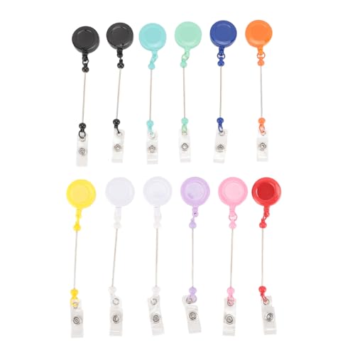 12pcs peradable einziehbare Abzeichen -Rollen -Clips Halter farbenfrohe anpassbare ID -Name Abzeichenhalter Reel Clip für Lehrer Krankenschwestern Schüler Arbeiter Freiwillige 12pcs peradable einziehbare Abzeichen -Rollen -Clips Halter farbenfrohe anpassbare ID -Name Abzeichenhalter Reel Clip für Lehrer Krankenschwestern Schüler Arbeiter Freiwillige von Pilipane
