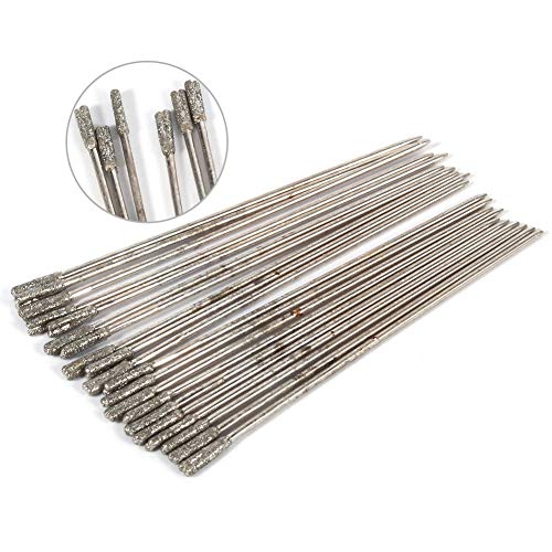 20 Stück 1 mm Steinbohrer, Diamantbeschichtete Steinbohrerspitzen, solide Nadelspitzen für Schmuck, Halsketten, Ohrringe, Anhänger, Armbänder, Achat, 20 Stück 20 Stück 1 mm Steinbohrer, Diamantbeschichtete Steinbohrerspitzen, solide Nadelspitzen für Schmuck, Halsketten, Ohrringe, Anhänger, Armbänder, Achat, 20 Stück von Pilipane