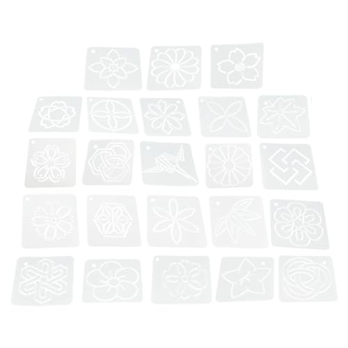 23-teiliges DIY-Quilt-Vorlagenset, 12 x 12 cm, mattierte PP-Stoffschneideschablonen zum Sticken, Nähen, Basteln und Heimdekoration 23-teiliges DIY-Quilt-Vorlagenset, 12 x 12 cm, mattierte PP-Stoffschneideschablonen zum Sticken, Nähen, Basteln und Heimdekoration von Pilipane