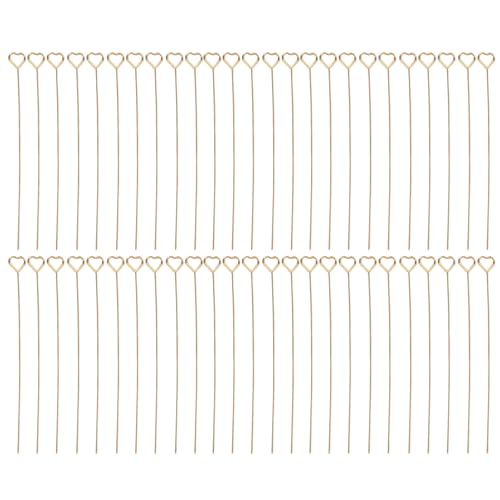 50pcs Blumenpicks Clips wiederverwendbares goldenes Metalldraht Blumenplatz -Kartenhalter 6in Foto Memo Halter für Hochzeitsgüter (Herzförmig) von Pilipane
