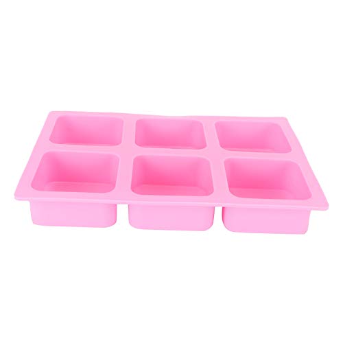 6 Gitterquadratform Silikonkuchen Handherstellung Seife Schimmel DIY -Werkzeug zum Backen von Seife FDA -Lebensmittelqualität Silikonmaterial langlebig und sicher für von Pilipane
