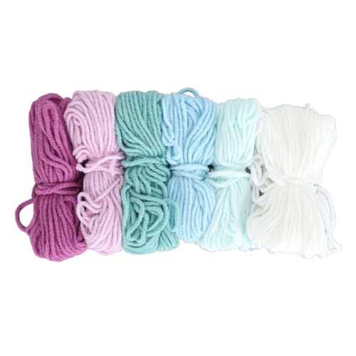 6pcs Stickereifaden 2mm 4 Stränge 10 m Länge Buntes Kreuzstich Stickfaden Handwerksblätter zum Nähen von Häkelarmband -Stricken Erwachsene Kinder Anfänger Anfänger (Typ 5) von Pilipane