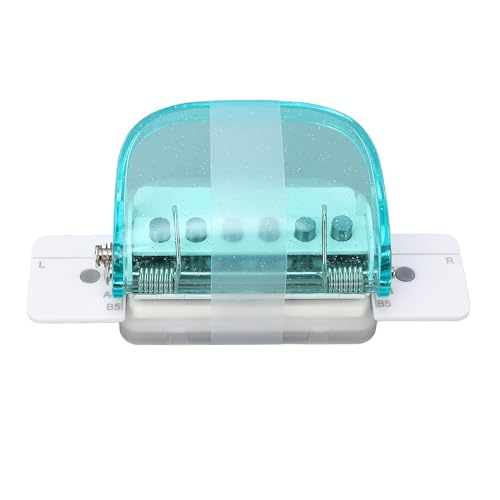 A4 B5 A5 Papierloch Puncher transparentes Handheld Lose Leaf Punch Tool für Schulbüro Kunststoff Ergonomisches Design 30 26 20 Löcher (Transparent grün) von Pilipane