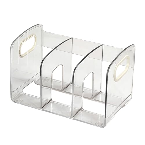 Buch Organizer Desktop Book Rack Datei Halter Acryl Tabletop Organizer für das Studienbüro (3 Hohlraum) von Pilipane
