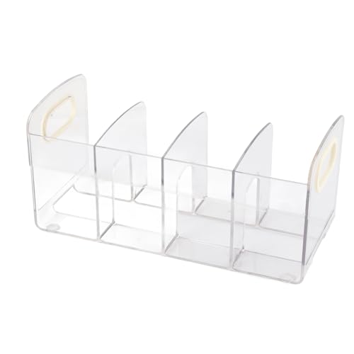 Buch Organizer Desktop Book Rack Datei Halter Acryl Tabletop Organizer für das Studienbüro (4 Fach) von Pilipane