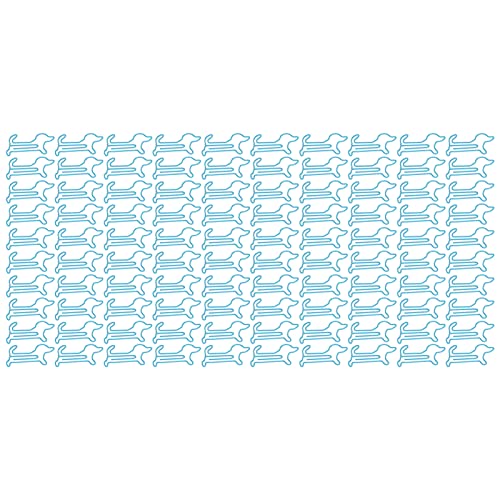 Büroklammern in Tierform, 100 Stück, niedliche, rutschfeste Lesezeichenklammern aus Metall für Scrapbooking, Kartenherstellung, Büro- und Schuldekoration (Blau) von Pilipane