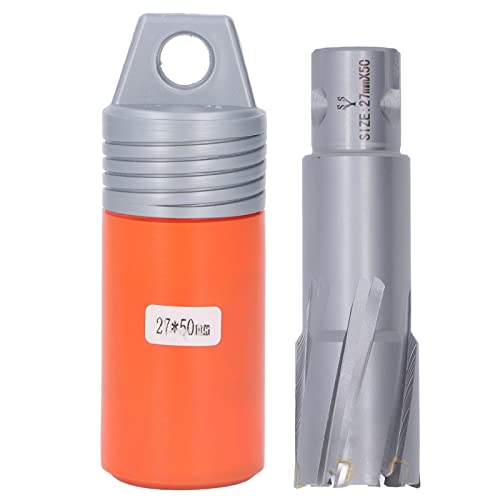 Carbid -Loch -Säge Bit Stahlplattenlochschneider Öffner Bit für magnetische Bohrer 50mm Bohrtiefe Professionelle Stufe Höhle Bohrbohrer für Metallbearbeitung Gusseisen Edelstahl (27mm) von Pilipane