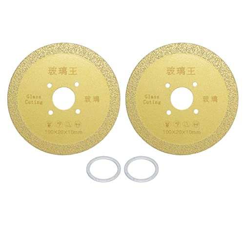 Diamant-Keramik-Sägeblatt, 2 Stück, 100 mm, ultradünn, hochtemperaturbeständig, Winkelschleifer-Schneidblatt für Porzellan-Marmor-Felsplatten (100x10 mm / 3.9x0.4in) von Pilipane