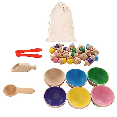 Hölzerne farbenfrohe Sortierspielzeug Eicheln Zählen Spielzeug Buntes Sortieren Zähler Eicheln für Kindergarten Vorschule Kinder Hölzerne farbenfrohe Sortierspielzeug Eicheln Zählen Spielzeug Buntes Sortieren Zähler Eicheln für Kindergarten Vorschule Kinder von Pilipane
