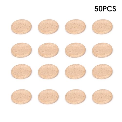 Hölzerne leere Scheiben rund Holz Chip Buchen Holz runden Chip DIY Handgemachte Dekoration Accessoires für Scrapbooking Weihnachtsdekorationen 50pcs (3,8 cm) von Pilipane