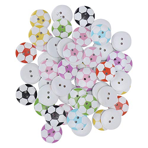 Holzknöpfe farbenfroh gestrichene Fußballmuster Dekorative Nähzubehör für Kleidungsschuhe Rucksäcke Handwerk DIY -Projekte 50pcs Holzknöpfe farbenfroh gestrichene Fußballmuster Dekorative Nähzubehör für Kleidungsschuhe Rucksäcke Handwerk DIY -Projekte 50pcs von Pilipane