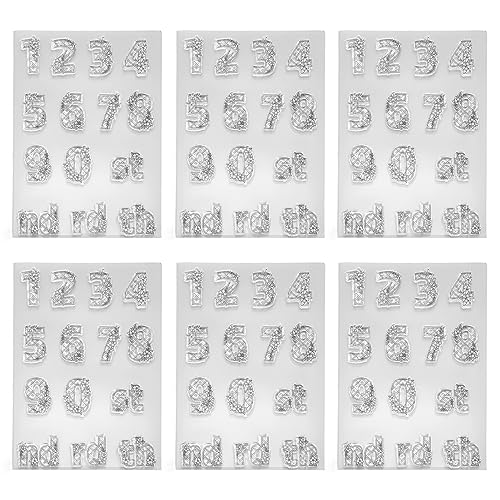 Klare Briefmarken Dekorative Zahlen Wörter transparente Briefmarken für DIY Scrapbooking Card Making 6PCS TPR Material Klare Briefmarken Dekorative Zahlen Wörter transparente Briefmarken für DIY Scrapbooking Card Making 6PCS TPR Material von Pilipane