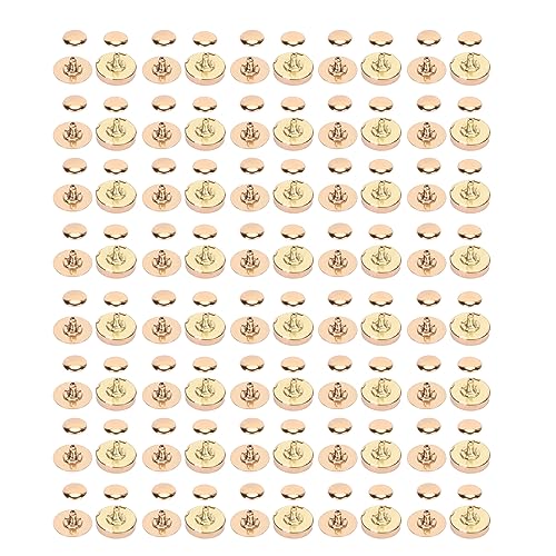Magnetischer verschluss schnappt hoch härte Legierung Magnetischer Geldbeutel verschluss für DIY Nähen Handwerk Punk Kleidung Taschen Haustier Halsbänder 18x5mm 50 Sets (Gold) von Pilipane