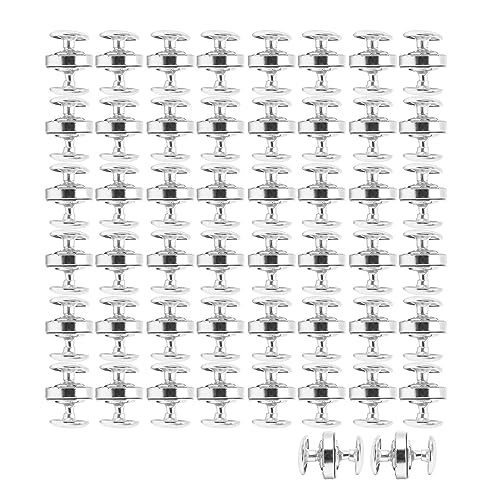 Magnetischer verschluss schnappt hohe Härte Magnetische Befestigungs elemente für DIY Punk Kleidung Schuhe Taschen Haustier Halsbänder 50 Sets Legierung 14x4mm (Silber) von Pilipane
