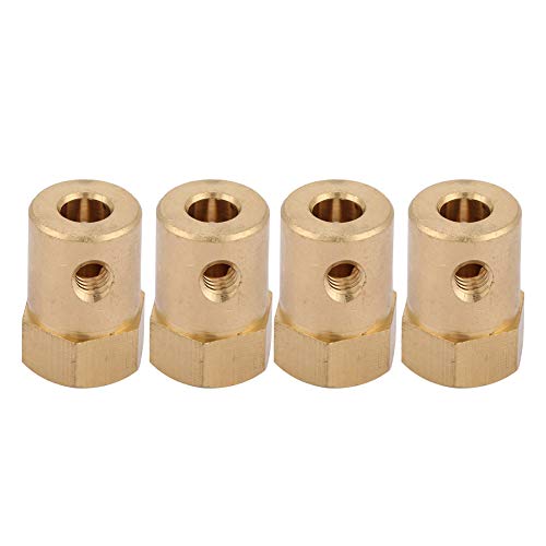 Messing Hex -Kopplungsmotorwellenanschluss 4pcs hoher Qualität langlebiger erweiterter Kuppler für DIY -Robotik -Spielzeugautos (Innendurchmesser 5 mm) von Pilipane