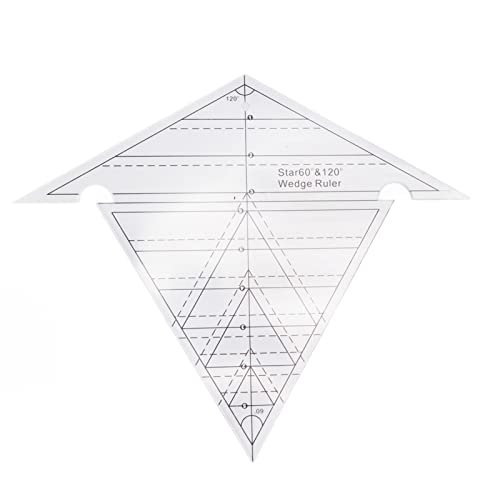 Nähen Keil Herrscher 60 Grad 120 Grad Acryltransparente Präzise -Skala wiederverwendbarer Quilt -Lineal für DIY -Design und Stoffschnitt von Pilipane