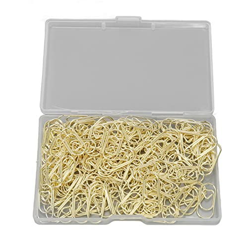 Niedliche Papierklammern herzförmige ausgefallene elektroplierte Anti -Slip -Klammern für Büroschule 150pcs Metall (Gold) von Pilipane