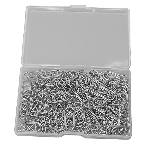 Niedliche Papierklammern herzförmige ausgefallene elektroplierte Anti -Slip -Klammern für Büroschule 150pcs Metall (Silber) von Pilipane
