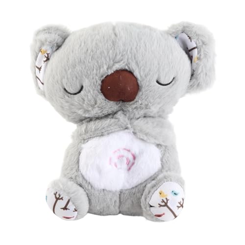 Pilipane Baby Sound Machine beruhigen kuschelnde Details Musiklichter rhythmischer Atembewegung Musical Plüschspielzeug Koala 27 cm von Pilipane