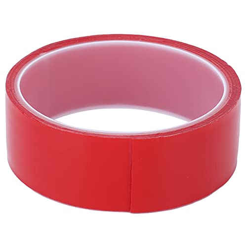 Pilipane Doppelseitiges Klebeband Nanometer nahtloser abnehmbares Klebeband für Wandfoto Poster Rotes Acrylmaterial transparentes Design Nicht -Markierung (3CM*1M) von Pilipane