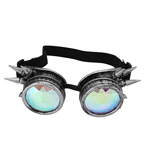 Pilipane Kaleidoskop-Brille,Halloween-Kaleidoskop-Brille, Trippige Psychedelische Steampunk-Brille(Grün) von Pilipane