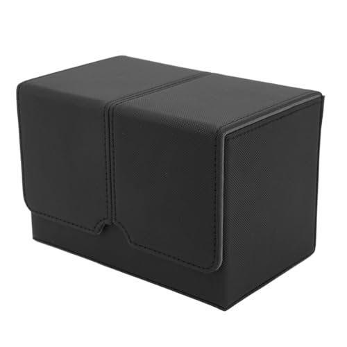 Pilipane Kartendeckbox PU Leder Magnetic Card Lagerhalter Organizer Hülle passt 160 Karten für Handelskarten Tarotkarten Premium weiche PU Leder Sicherer Magnetverschluss Elegante (Schwarz) von Pilipane