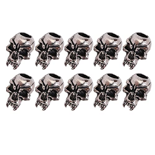 Schädel Anhänger Regenschirm Seil Skelett Schädel Anhänger Taschenlampe Lanyard Schlüsselbund für Messer Fackel Mobiltelefon legierung Material 10pcs von Pilipane