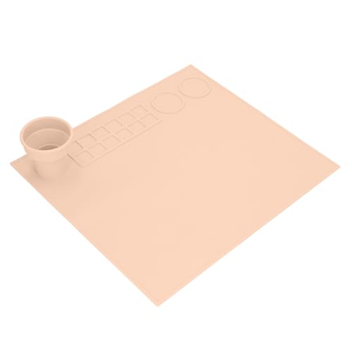 Silikonmalerei Matte verhindern, dicke große Kinder basteln Kunstmatte mit Tasse für kritzelnde DIY (Orange gelb) von Pilipane