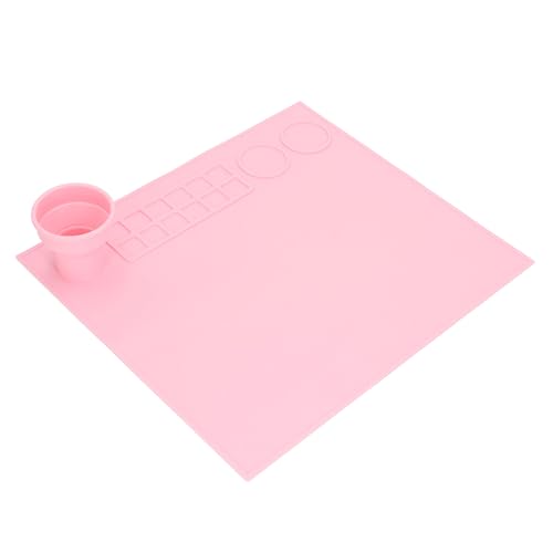 Silikonmalerei Matte verhindern, dicke große Kinder basteln Kunstmatte mit Tasse für kritzelnde DIY (Rosa) von Pilipane