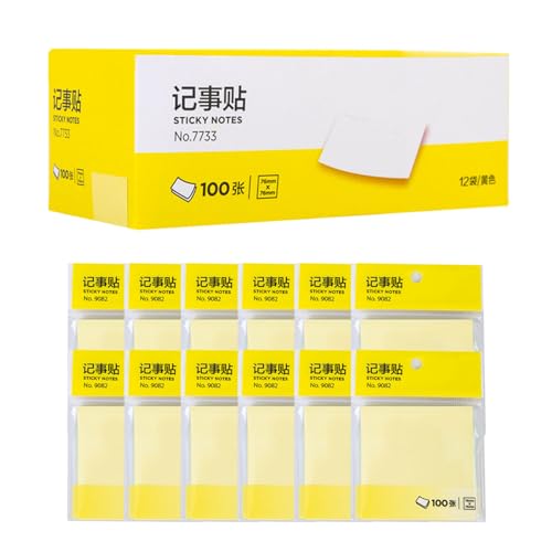 Stick Notes Starke Klebstoff Leichtes tragbares Stick Notizbissen für Studienbüro Notizen Board 100 Blätter Papier 3x3in Stick Notes Starke Klebstoff Leichtes tragbares Stick Notizbissen für Studienbüro Notizen Board 100 Blätter Papier 3x3in von Pilipane