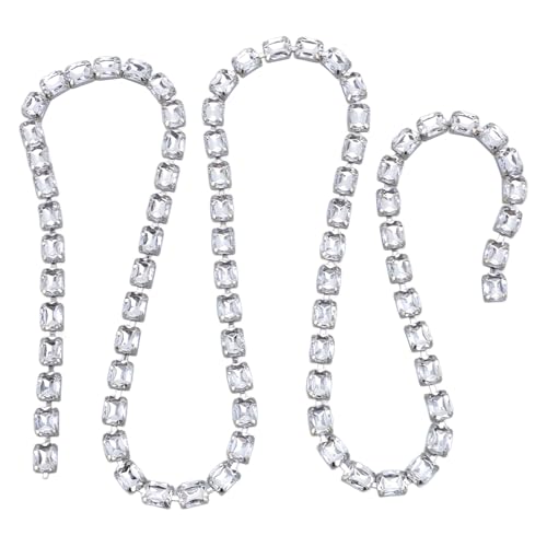 Strasskettenkette Acrylkristallgurt handgefertigt rechteckig geformtes dekoratives Accessoire für Schmuck Making -Kleidungsschuhe 1M 3,28 Fuß Länge Strasskettenkette Acrylkristallgurt handgefertigt rechteckig geformtes dekoratives Accessoire für Schmuck Making -Kleidungsschuhe 1M 3,28 Fuß Länge von Pilipane