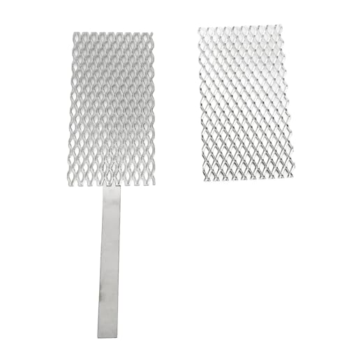 Ti Mesh Schmuckbeschichtungswerkzeug Gold Silberkupferbeschichtung mit Griff effektives Elektroplieren für Schmuckreinigung und Aktivierung 100x50 mm 2 Stcs Ti Mesh Schmuckbeschichtungswerkzeug Gold Silberkupferbeschichtung mit Griff effektives Elektroplieren für Schmuckreinigung und Aktivierung 100x50 mm 2 Stcs von Pilipane