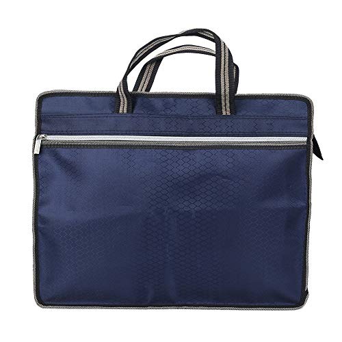 Tragbares wasserdichte Oxford -Stoff -Datei -Tasche Reißverschluss Business Meeting Dokument Organisator Haltbarer Oxford -Stoff wasserdichtes PU -Beschichtung für High -End (Blau) von Pilipane
