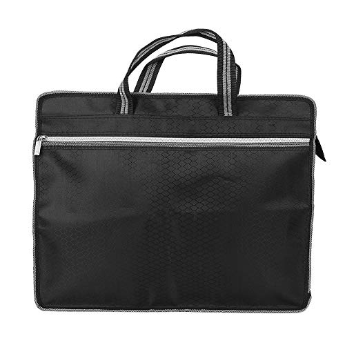 Tragbares wasserdichte Oxford -Stoff -Datei -Tasche Reißverschluss Business Meeting Dokument Organisator Haltbarer Oxford -Stoff wasserdichtes PU -Beschichtung für High -End (Schwarz) von Pilipane