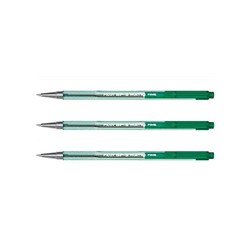 Pilot BP-S Matic Kugelschreiber, fein, Grün, 3 Stück von Pilot Pen