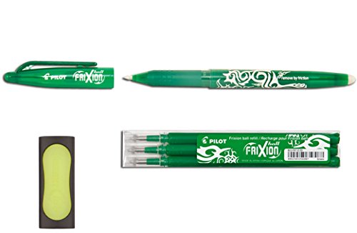 Pilot Frixion radierbarer Tintenroller (+ extra Radierer, grün) von Pilot Pen