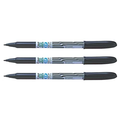 Pilot SCAN EF Permanent-Marker, extrafein, Schwarz, 3 Stück von Pilot Pen