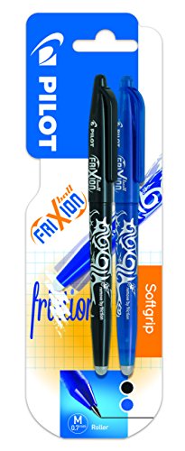 Pilot Spain Frixion Ball Kugelschreiber, radierbar, 2 Stück, blau und schwarz von Pilot Spain