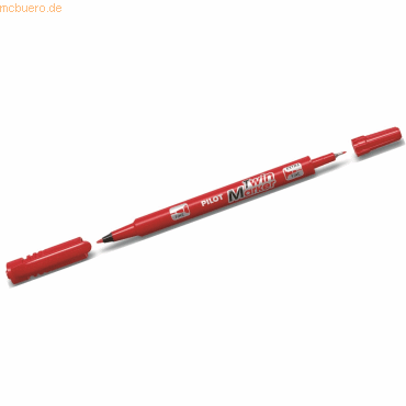 Pilot Permanentmarker Twinmarker 0,3/0,5mm Rundspitze rot von Pilot