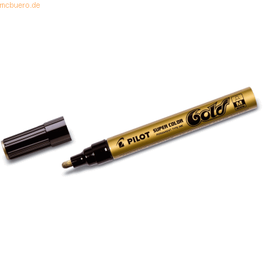 12 x Pilot Lackmaler Mittel 2mm gold von Pilot