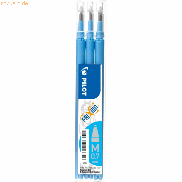 Pilot Tintenrollermine BLS-FR7-S3 0,4mm hellblau Set mit 3 Stück von Pilot