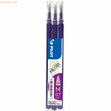 3 x Pilot Tintenrollermine BLS-FR7-S3 0,4mm violett Set mit 3 Stück von Pilot