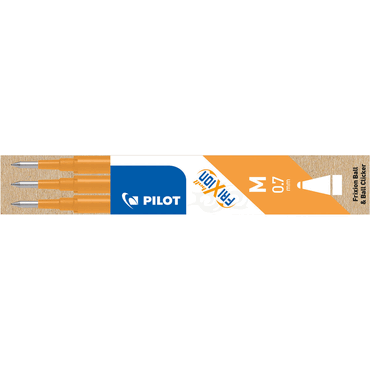 3 x Pilot Tintenrollermine FriXion BLS-FR7 - 0,4 mm apricot 3er Pack. von Pilot